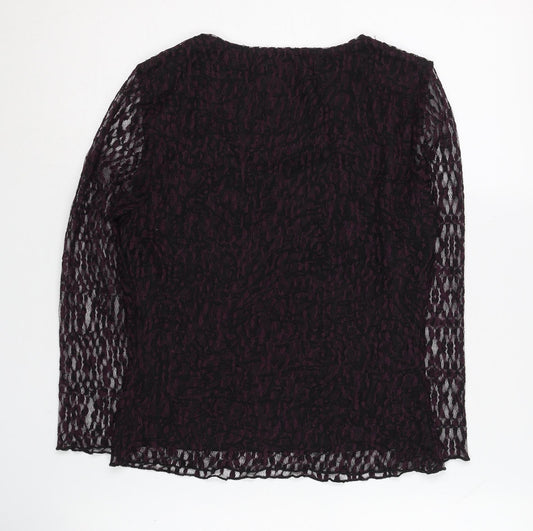 Womens UK Size S Precis Black Basic Blouse