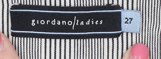 Giordano Ladies Women's Striped Cotton Pencil Skirt 4