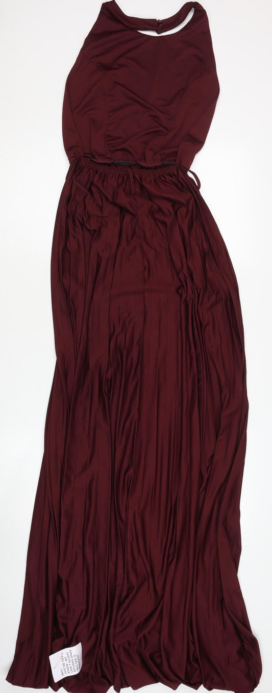 ASOS DESIGN Women's Red Sleeveless Long Dress