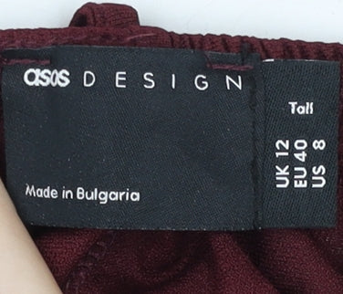 ASOS DESIGN Women's Red Sleeveless Long Dress