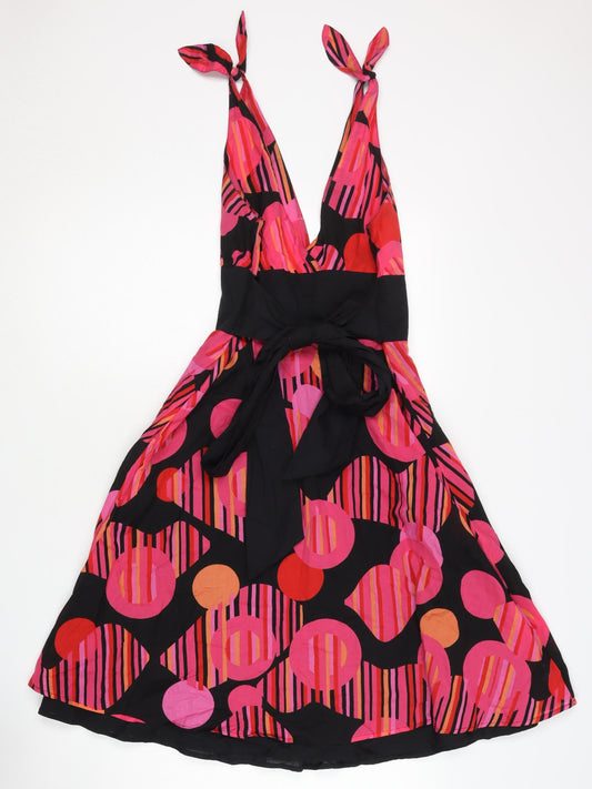 Warehouse Women's Multicoloured Cotton A-Line Dress