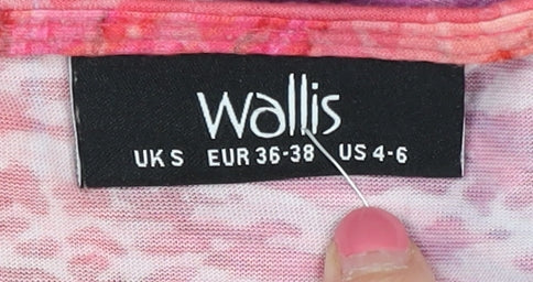 Womens UK Size S Wallis Multicoloured Basic Blouse