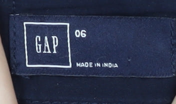 GAP Women's Blue Pencil Skirt Size 6 Embroidered