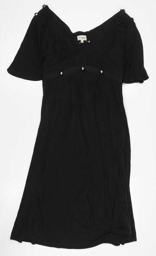 Temperley London Women's Black Silk Dress, Size 12