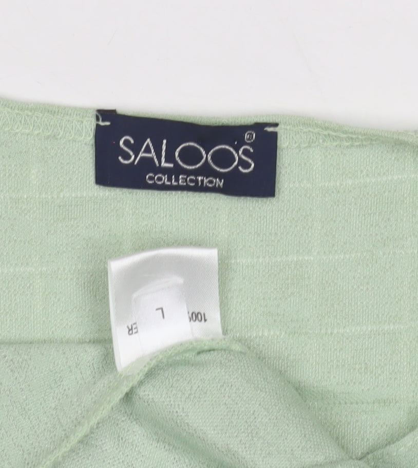 Womens UK Size L Saloos Green Basic Blouse