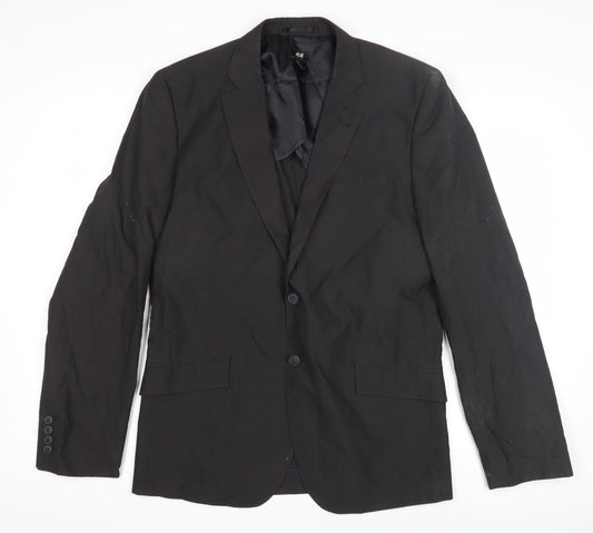 H&M Men's Black Blazer Jacket Size 52 Stylish