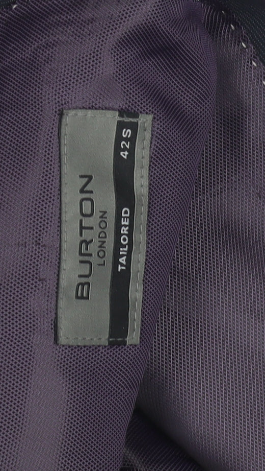 Mens UK Size 42 Burton Regular Black Suit Jacket