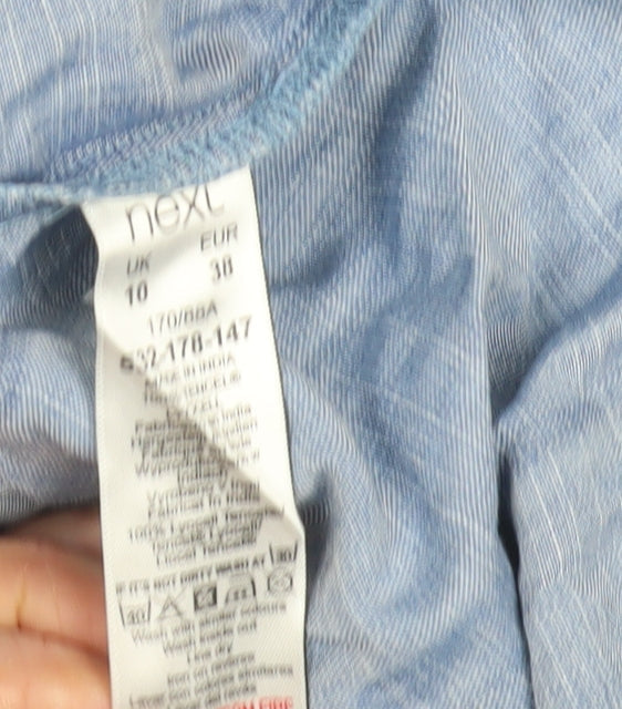Next Women's Blue Chambray Shift Dress, Size 10