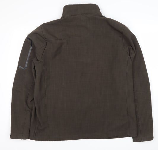 Mens UK Size L Iguana Brown Soft Shell