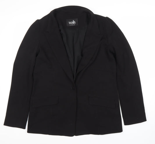 Womens UK Size 12 Wallis Regular Black Blazer