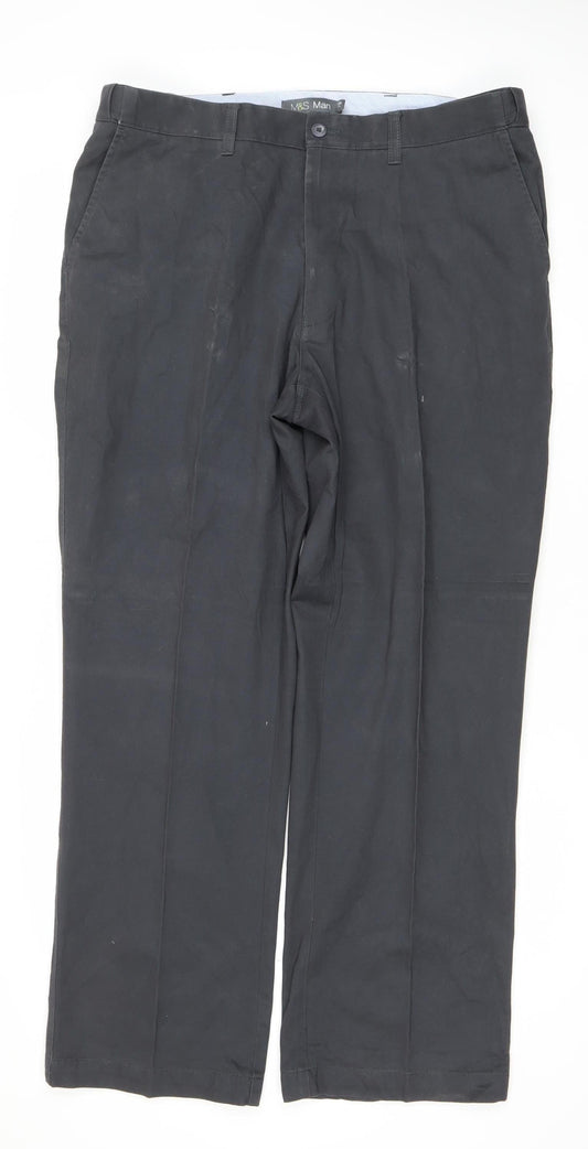 Marks & Spencer Men's Blue Trousers, Size 38