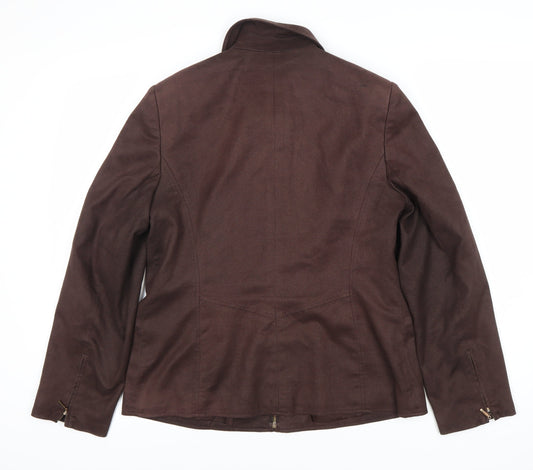 Womens UK Size 12 BHS Brown Basic Jacket