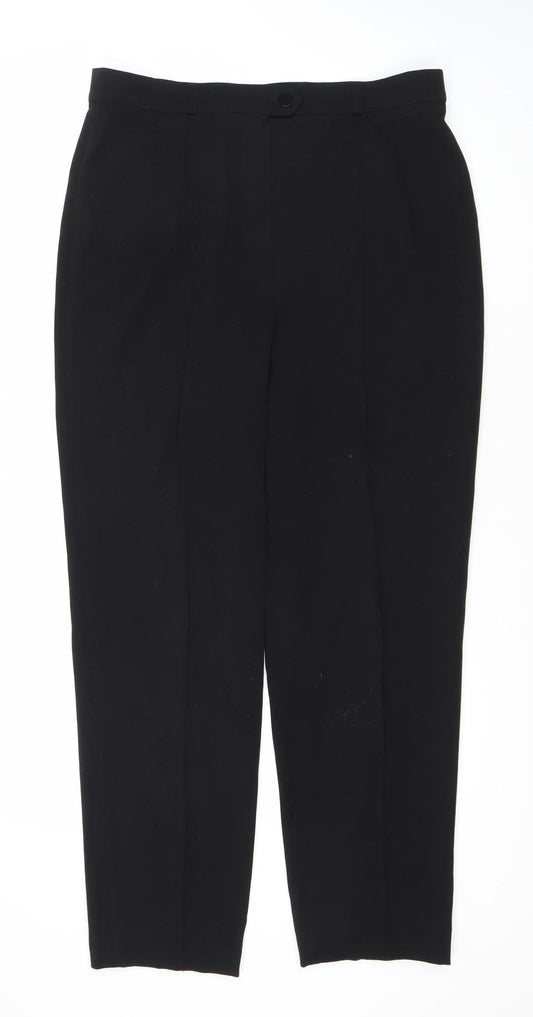 Womens UK Size 16 Gerry Weber Classic Fit Business Casual Black Trousers