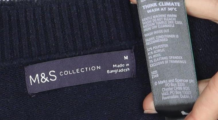 Womens UK Size M Marks and Spencer Blue Pullover Jumper