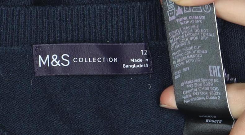 Womens UK Size 12 Marks and Spencer Blue Pullover Jumper