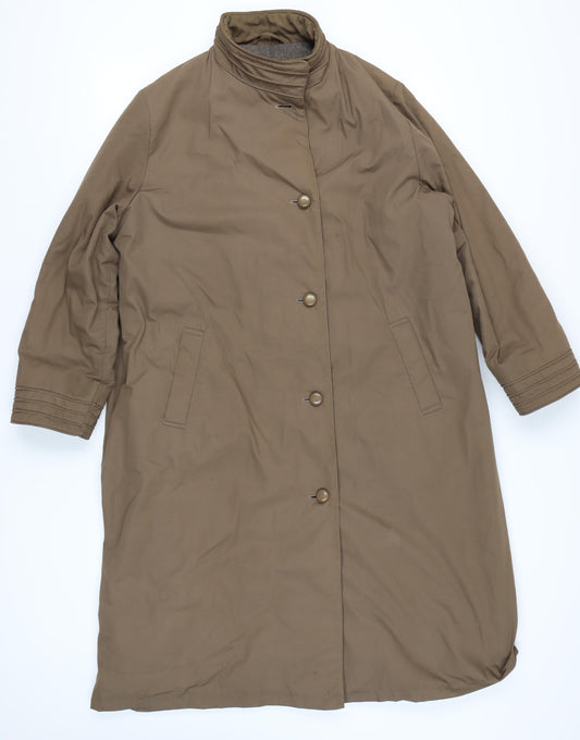 Womens UK Size 14 St Michael Brown Overcoat