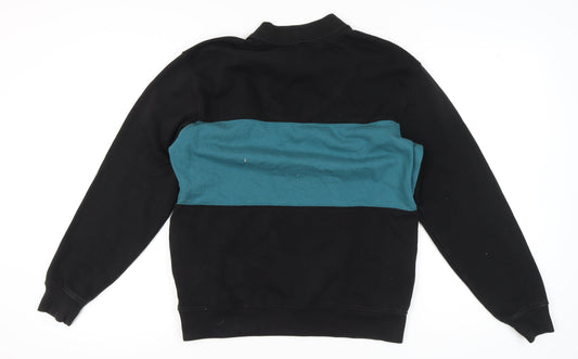 Mens UK Size XS New Look Black Collared Sweatshirt