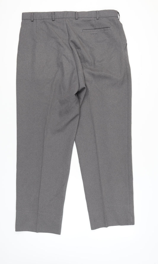 Jack Reid Men's Grey Trousers, Size 38, Autumn Wear