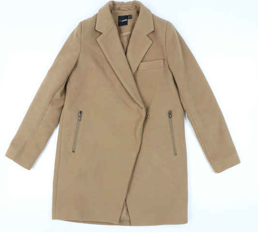 ASOS Women's Beige Petite Coat Size 6 Casual
