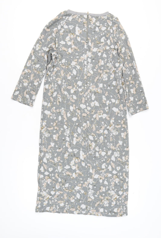 Marks and Spencer Grey Floral Women's Dress Size 10