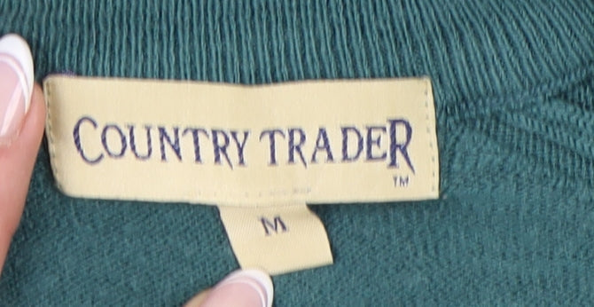 Country Trader Men's Green M V-Neck Pullover Jumper