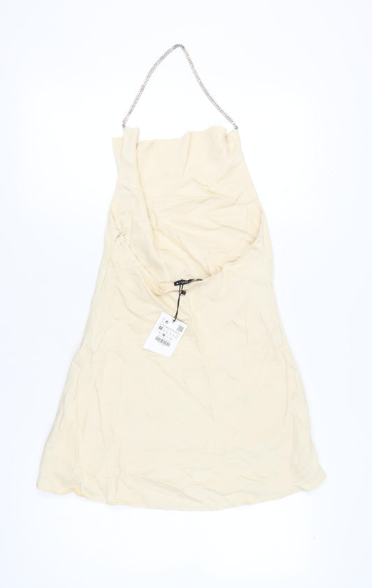 Zara Beige Strappy Sleeveless Women's Dress Size 12