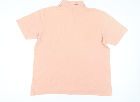 Cotton Traders Men's Pink 2XL Polo Short Sleeve