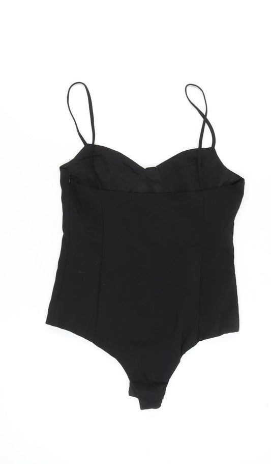 Zara Women’s Black Bodysuit M Sleeveless Party Chic