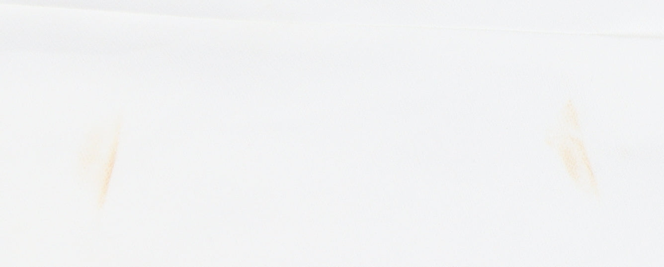 Zara Women's White Sleeveless Dress - Size S