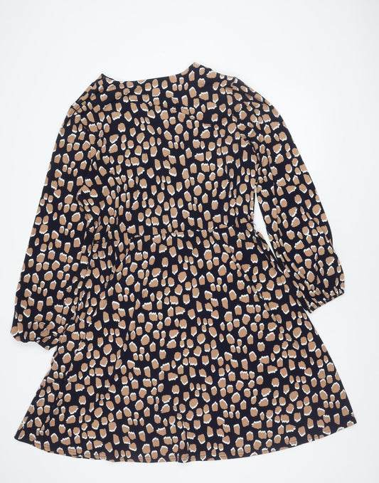 Roman Women's Multi Animal Print Long Sleeve Dress