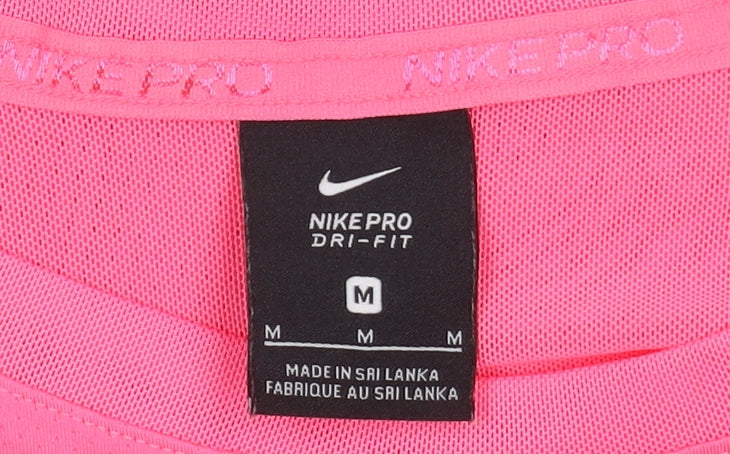 Womens UK Size M Nike Pink Gym & Training Running & Jogging Yoga T-Shirt
