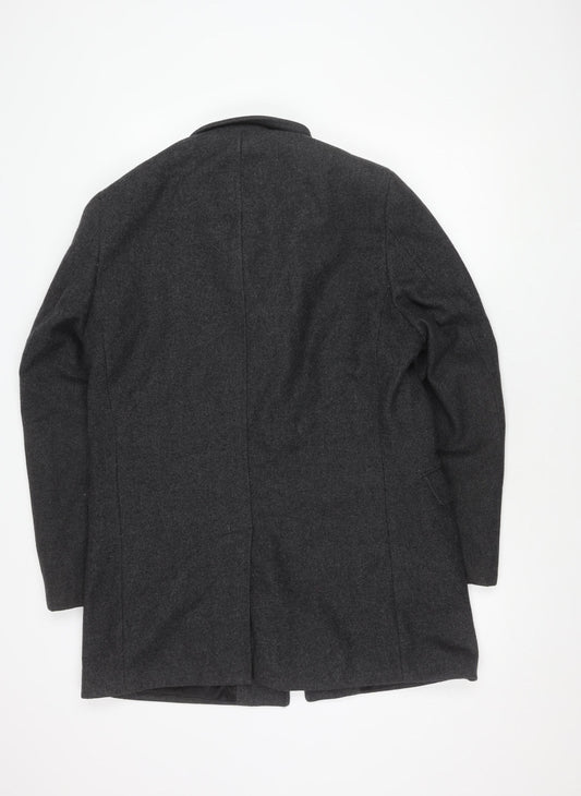 Mens UK Size 50 Mario Conti Grey Overcoat