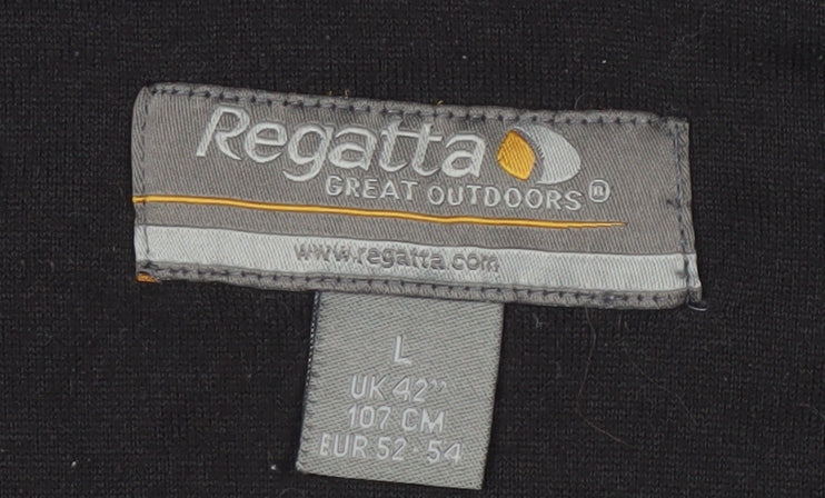 Mens UK Size L Regatta Black Full Zip Sweatshirt