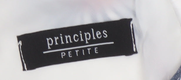 Principles Petite Floral Linen Halter Camisole, Size 14