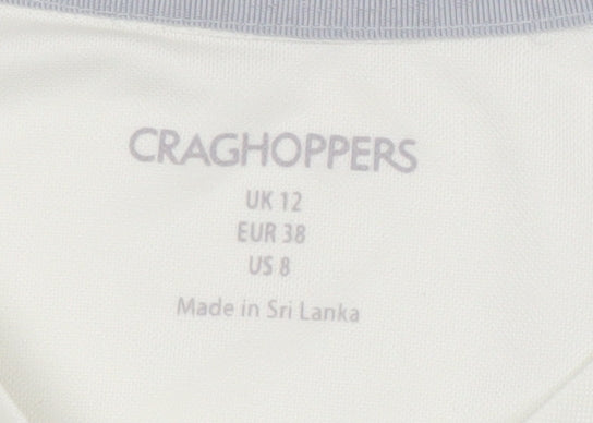 Craghoppers Women's White Activewear T-Shirt Size 12