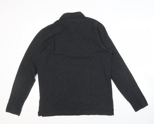 Hugo Boss Men's Black L Long Sleeve Polo Shirt