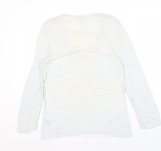 Womens UK Size M Hobbs White Basic T-Shirt