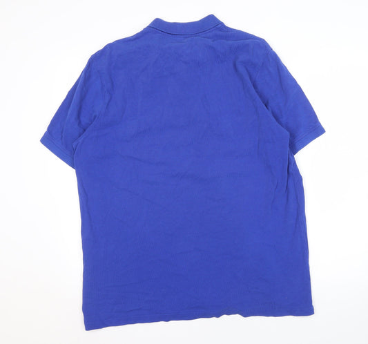 Lands' End Men's Blue XL Polo Shirt, Regular Fit