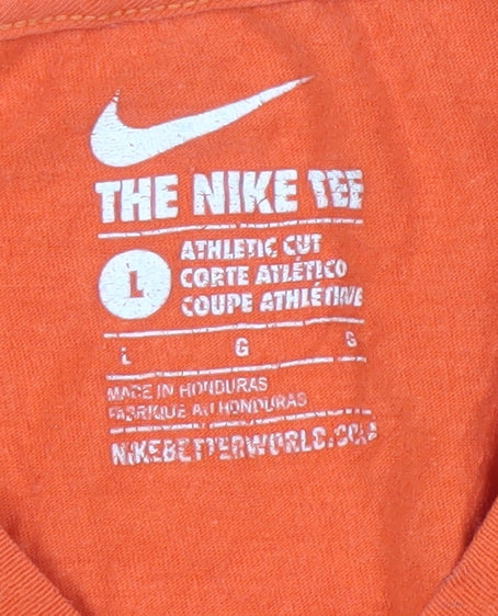 Nike Men's Orange Athletic Fit Astros T-Shirt L
