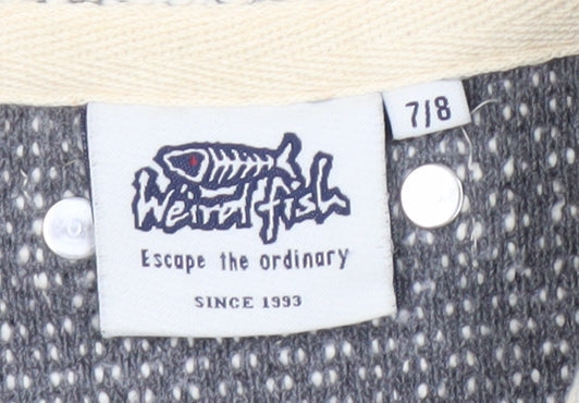 Weird Fish Boys Grey 1/4 Zip Sweatshirt 7-8 Years