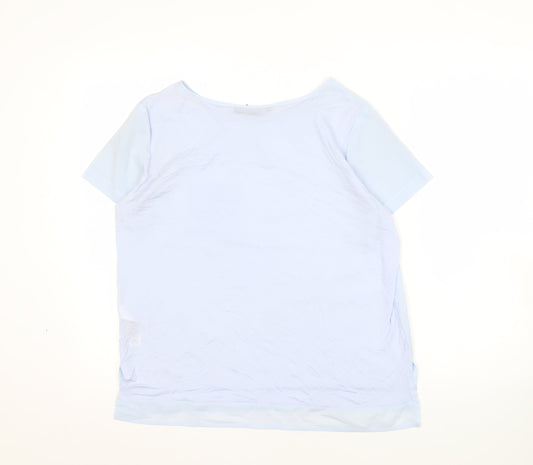 Womens UK Size M French Connection Blue Basic T-Shirt