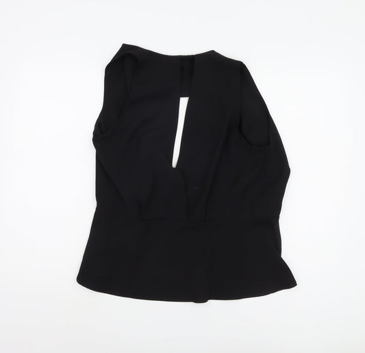 Coast Women's Black Wrap Blouse Size 14