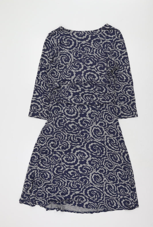 Phase Eight Women's Blue Floral Dress - Size 12