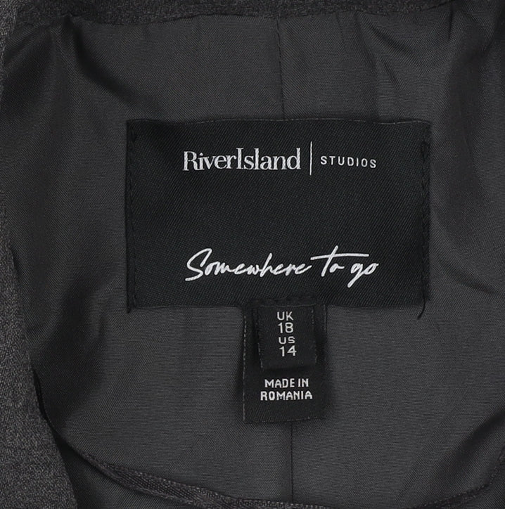 River Island Women's Grey Blazer Size 18