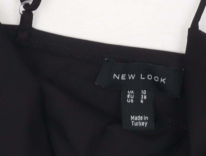 New Look Women's Black Cowl Neck Bodysuit Size 10