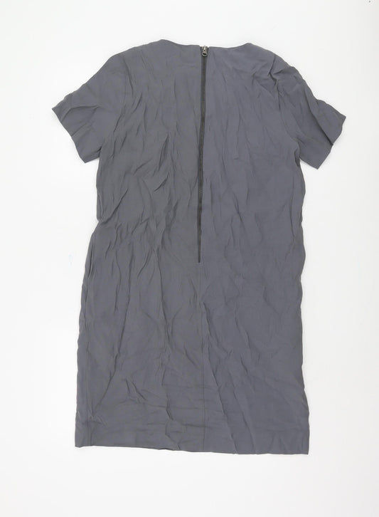COS Women's Grey Shift Dress - Size 12