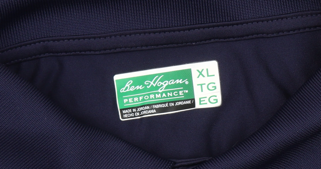Ben Hogan Men's Blue Grey Polo Shirt XL Performance