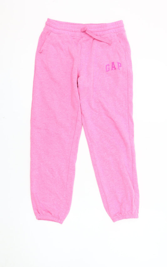 GAP Kids Pink Jogger Trousers, Girls Large, Elastic Waist
