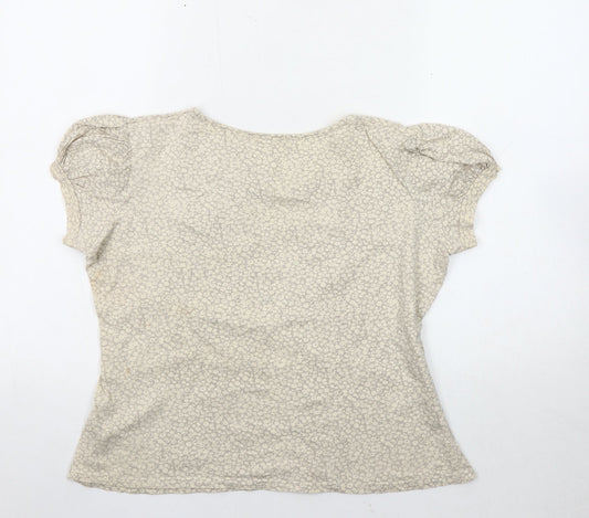 Womens UK Size 12 NEXT Ivory Basic T-Shirt