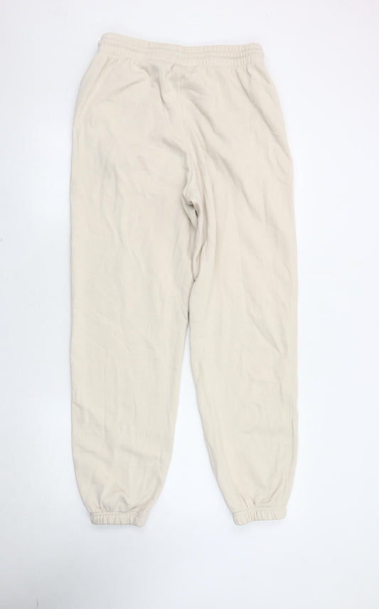 H&M Women's Beige Jogger Trousers Medium